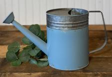 Blue/Galvanized Distressed Watering Can