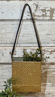Copper Finish Hammered Wall Pocket Hanger
