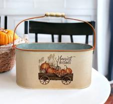 Harvest Blessings Wagaon Oval Container