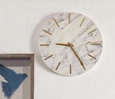 Faux Round Marble Clock