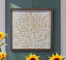 Metal Embossed Sunflower Wall Art