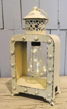 LED Cream Lantern with Bulb 