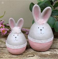 Pink Ceramic Bunnies (Set of 2)