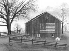 Flag Barn (Black and White)  
