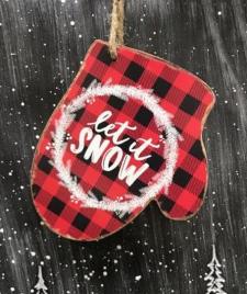 Let It Snow Mitten Ornament 