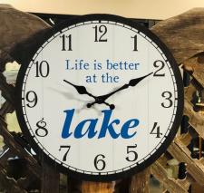 Life Is Better Lake Clock 