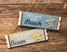 Sea Turtle Star Fish Signs (Set of 2)