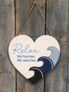 Relax Ocean Waves Sign 