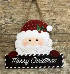 Merry Christmas Santa Ornament 