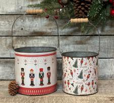 Nutcracker Buckets (Set of 2)