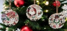 Vintage Round Ornaments (3 Assorted)