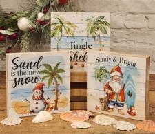 Christmas Beach Blocks (3 Assorted) 