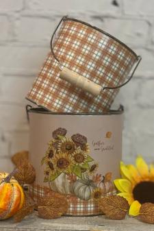 Gather and Be Grateful Buckets (Set of 2)