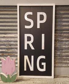 Spring 3D Framed Sign