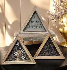 Nature Collage Tabletop Triangle Signs (3 Assorted) Each