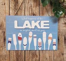 Lake Paddle Hanging Sign