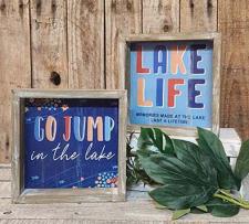 Lake Life Framed Blocks (2 Assorted) Each