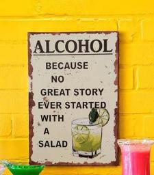 Alcohol/Salad Tin Sign