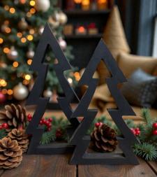 Black Wood Trees (Set of 2)