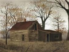Old Log Home Canvas 