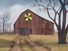 Double Pinwheel Quilt Block Barn Canvas 