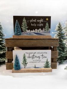 Christmas Tree Table Sitter Signs (2 Assorted)