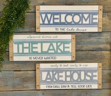 Lake House/The Lake/Welcome Signs (3 Assorted)  