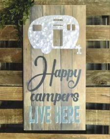 Happy Camper Sign .