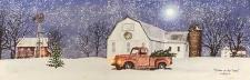 LED Winter On The Farm Canvas 