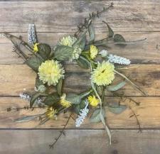 Yellow Dahlia Candle Ring 