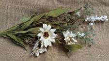 Vintage White Wild Flower Pick  