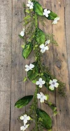 White Dogwood Blossom Garland 