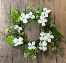 White Dogwood Candle Ring 