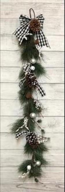 Black/White Buffalo Check Garland 