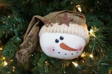Snowman Head Pick Ornament 12