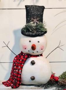 Snowflake Scarf Black Hat Snowman 