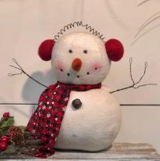 Snowflake Scarf Ear Muff Snowman 