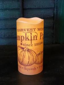 Harvest Moon LED Pillar Candle with Timer 