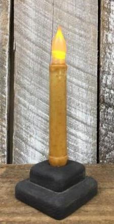 Cream Taper LED Candle with Timer 