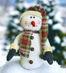 Toboggan Hat Mitten Snowman 