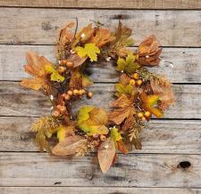Fall Leaf/Berry Candle Ring