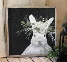 White Bunny Sign 
